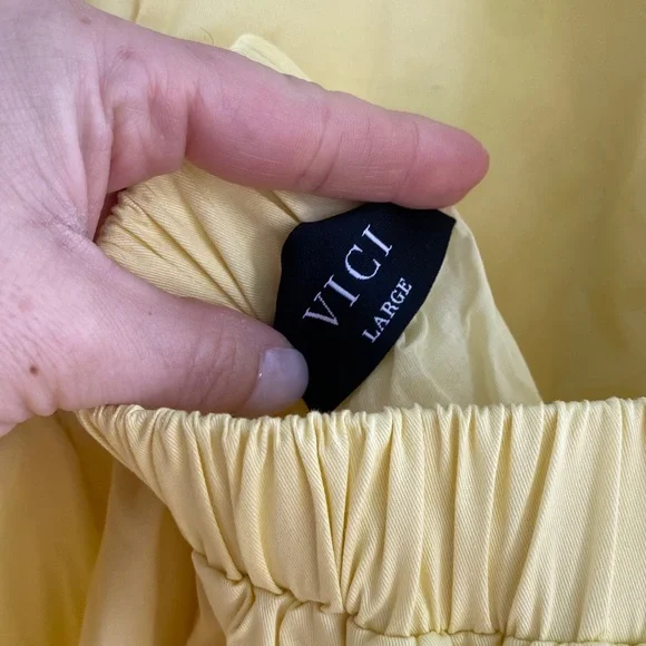 Vici Yellow Backless Dress - Picture 3 of 3